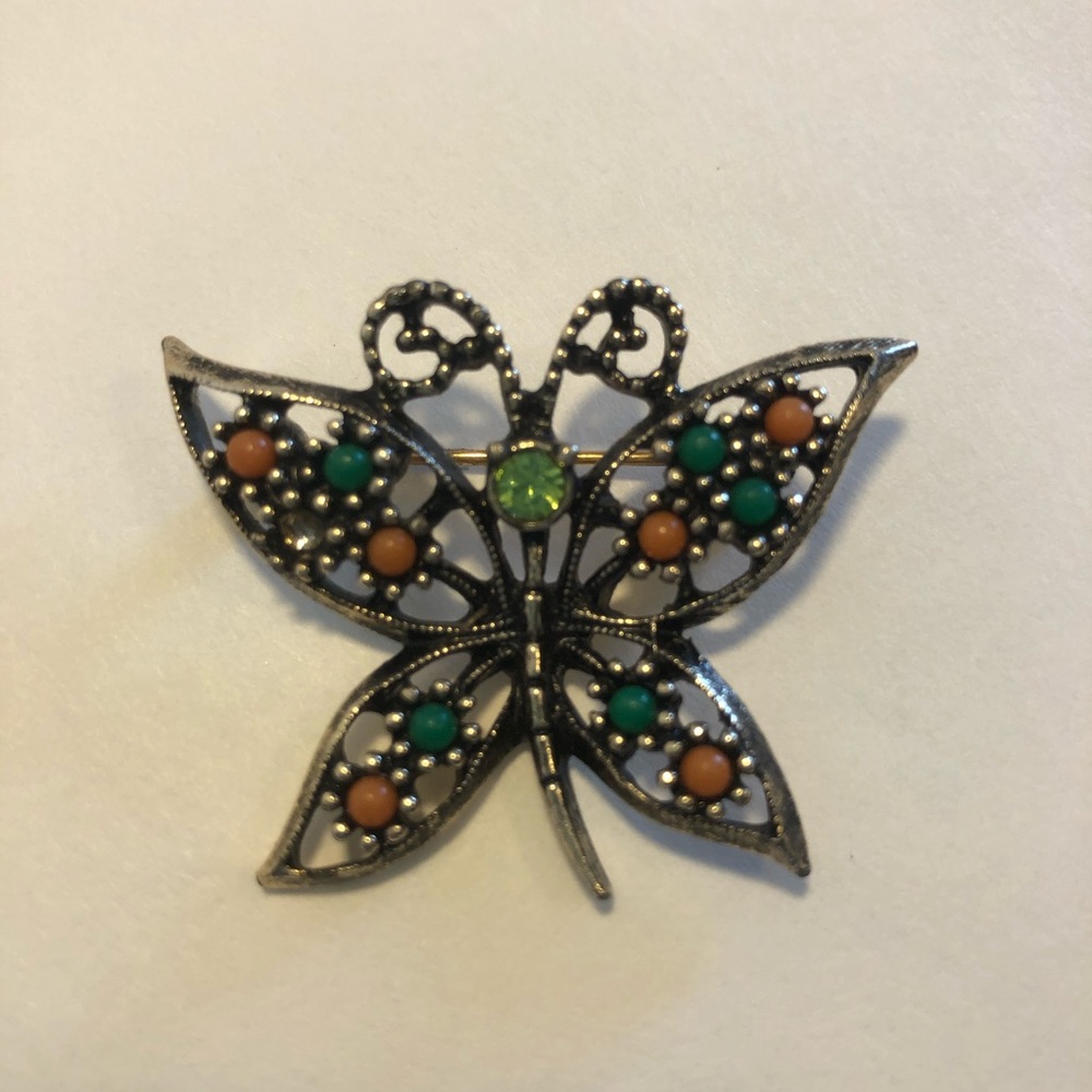Vintage Sarah Coventry Butterfly Brooch Pin